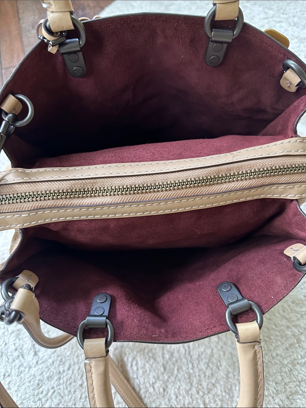 Coach 1941 Rogue 31 Bag with Tea Rose Appliqué | Beechwood - Picture 13 of 17